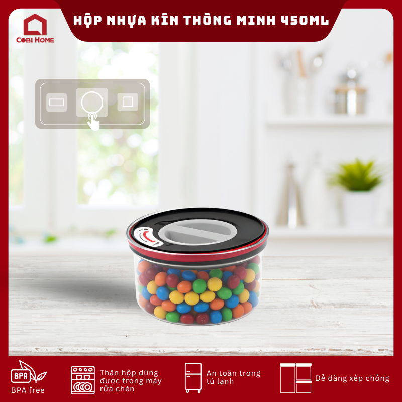 Hộp nhựa kín thông minh 450ml_364381