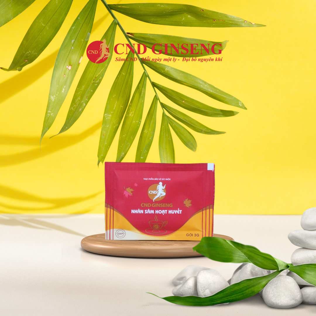 Sâm CND Ginseng Hoạt Huyết - Hỗ trợ tuần hoàn não, giảm đau đầu, chóng mặt - 7 gói