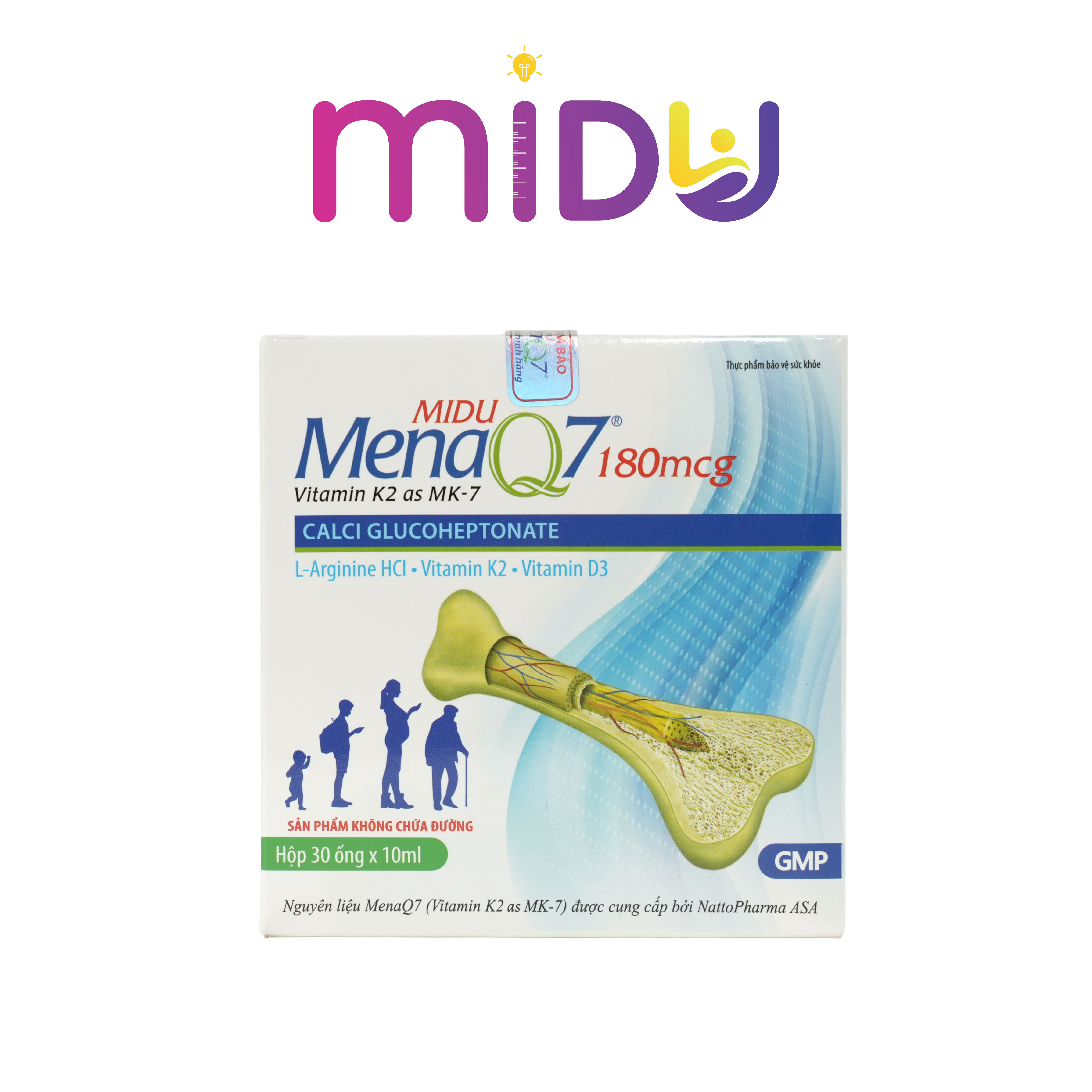 Thực phẩm bảo vệ sức khỏe: Midu MenaQ7 180mcg