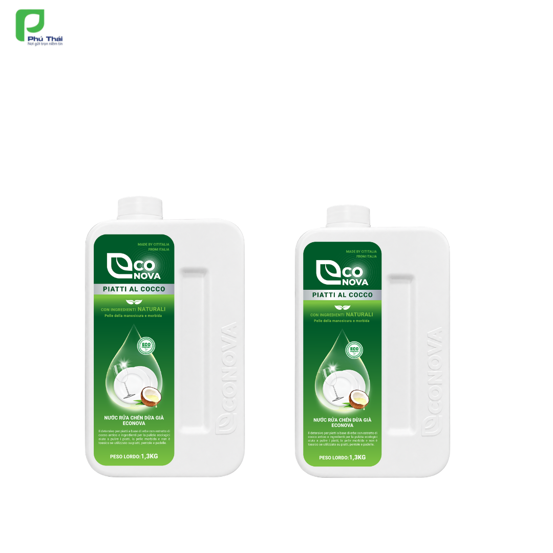 Combo 2 chai nước rửa chén thảo mộc dừa già (1.3kg x 2) - Phân phối chính hãng