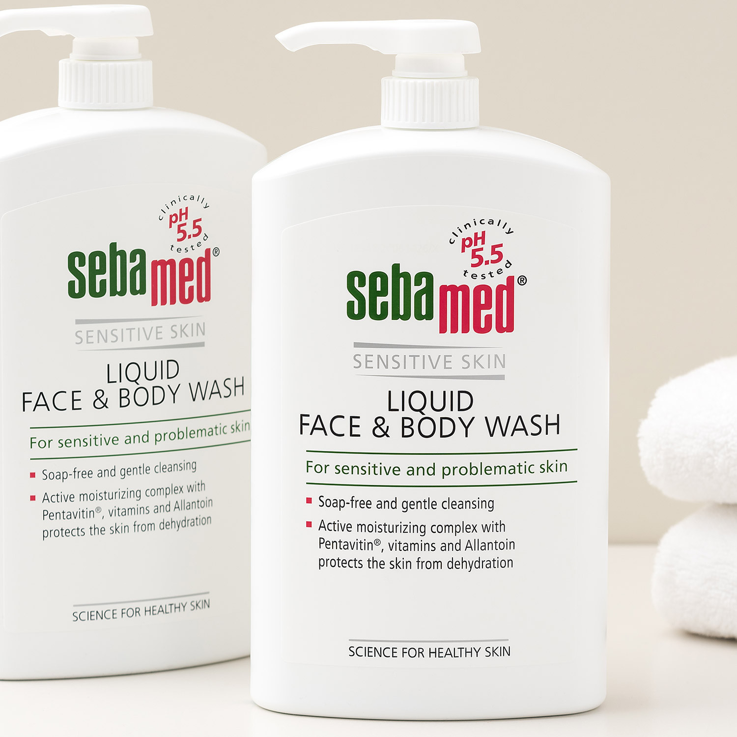 Sữa rửa mặt & tắm toàn thân cho da nhạy cảm Sebamed pH5.5 (300ml) - Phân phối chính hãng