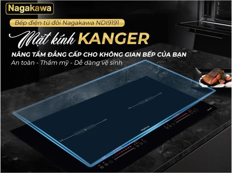 Bếp điện từ đôi Nagakawa NDI9191