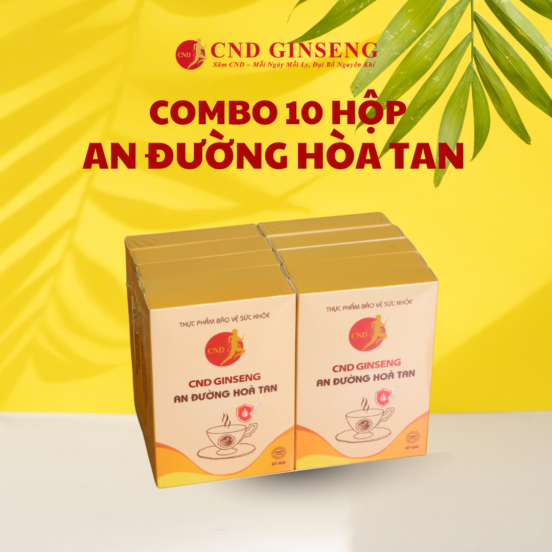 Combo 10 Hộp An Đường Hoà Tan CND GINSENG - Hỗ trợ ổn định cải thiện chỉ số đường huyết - Phân phối chính hãng