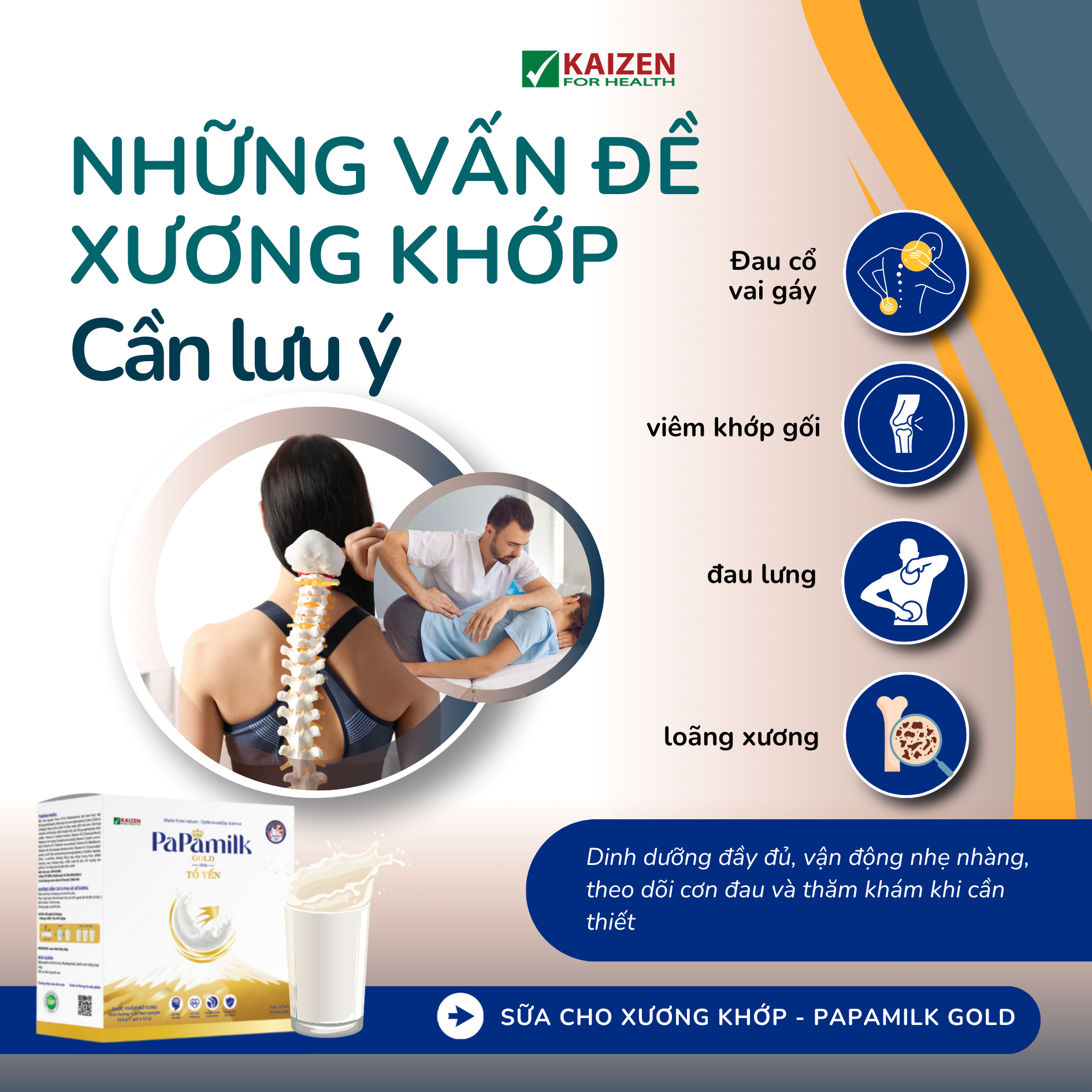 Sữa non tổ yến Papamilk Gold hỗ trợ xương khớp (24gói x 32g)