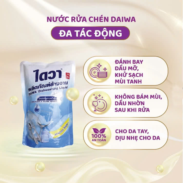 Nước rửa chén bát đậm đặc không mùi Daiwa - 6