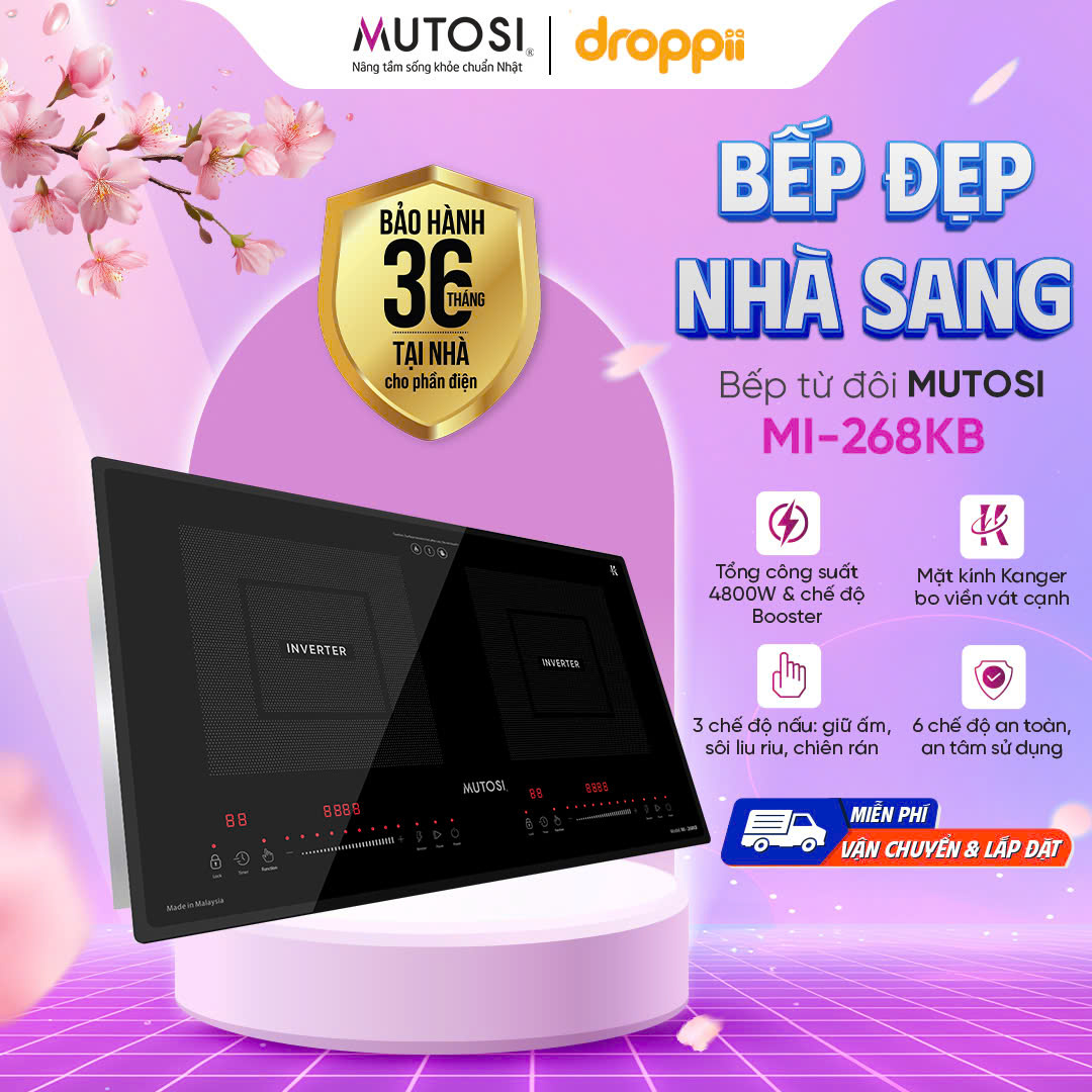 Bếp từ đôi Malaysia Mutosi MI-268KB