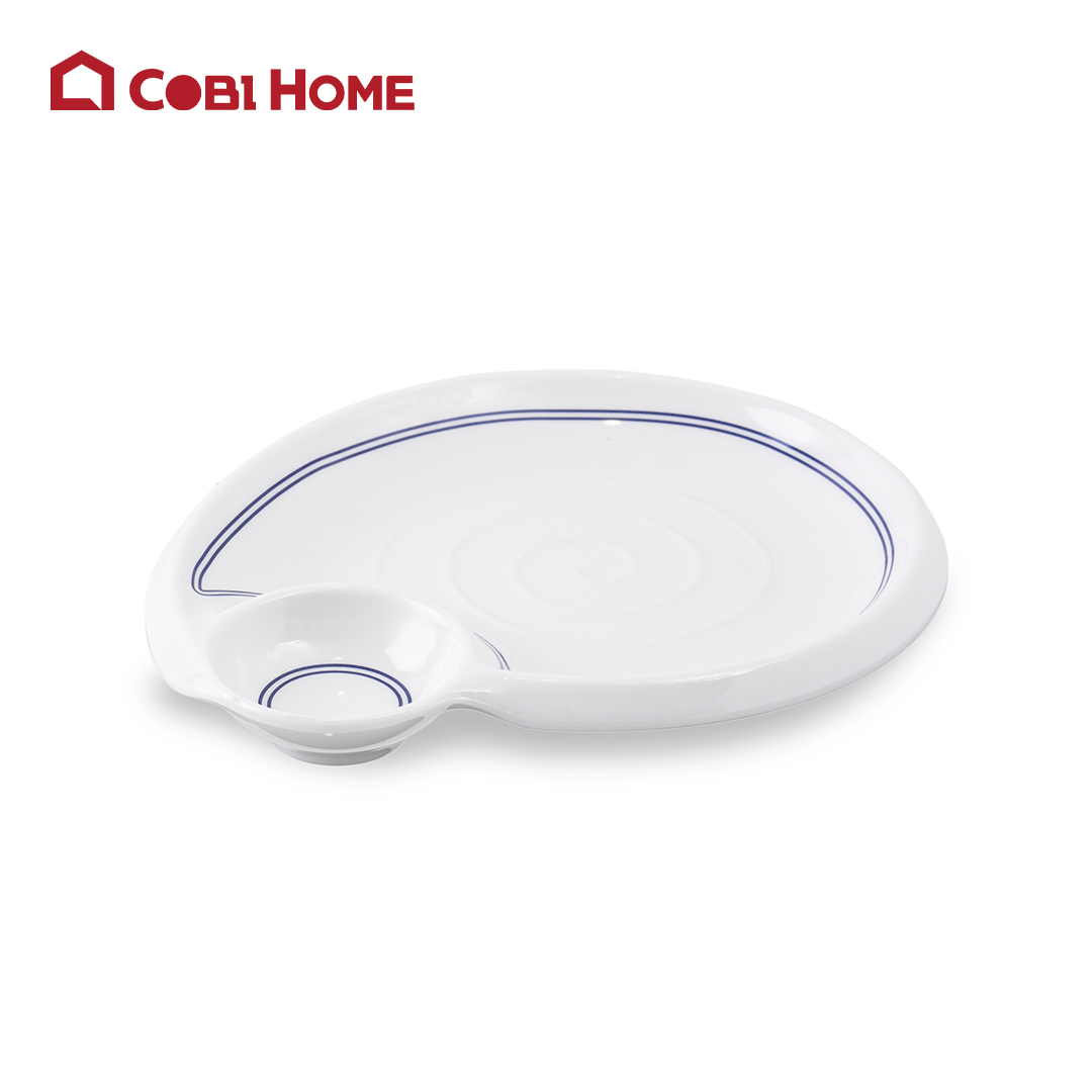 Dĩa Yangge trắng vân xanh mây ô nhỏ Size 28cm_378043_JMC440-YHL