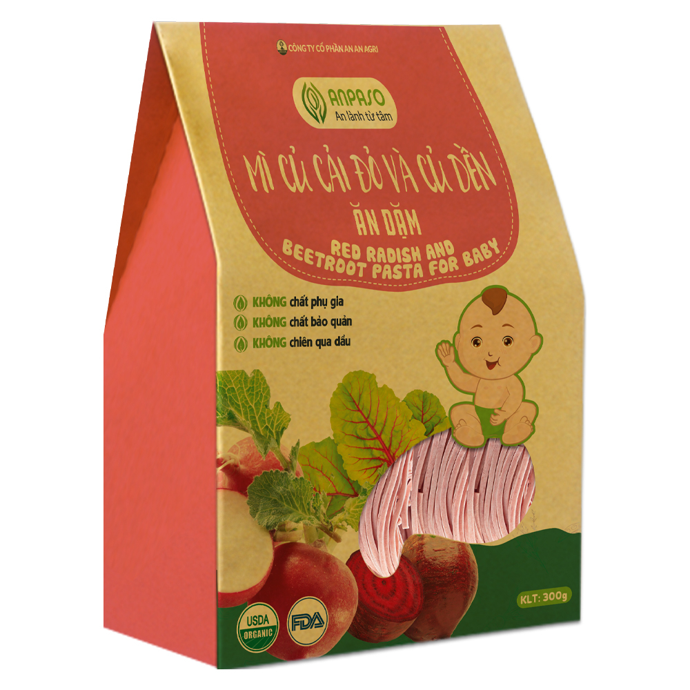 Mì Củ Cải Đỏ & Củ Dền Ăn Dặm Organic Anpaso 300g-duoc-ban-tai-Siêu thị online Nhi Bống