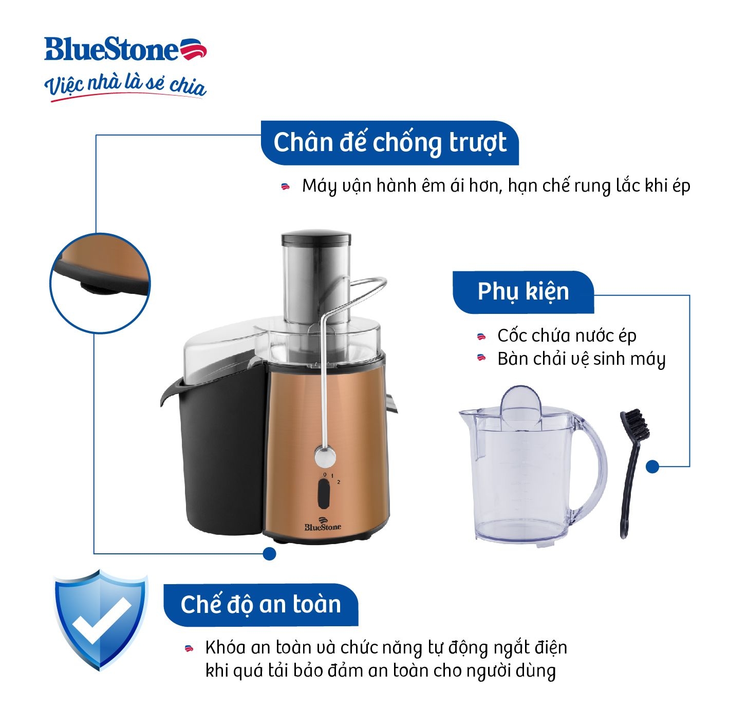 Máy Ép Nhanh BlueStone JEB-6545 850W