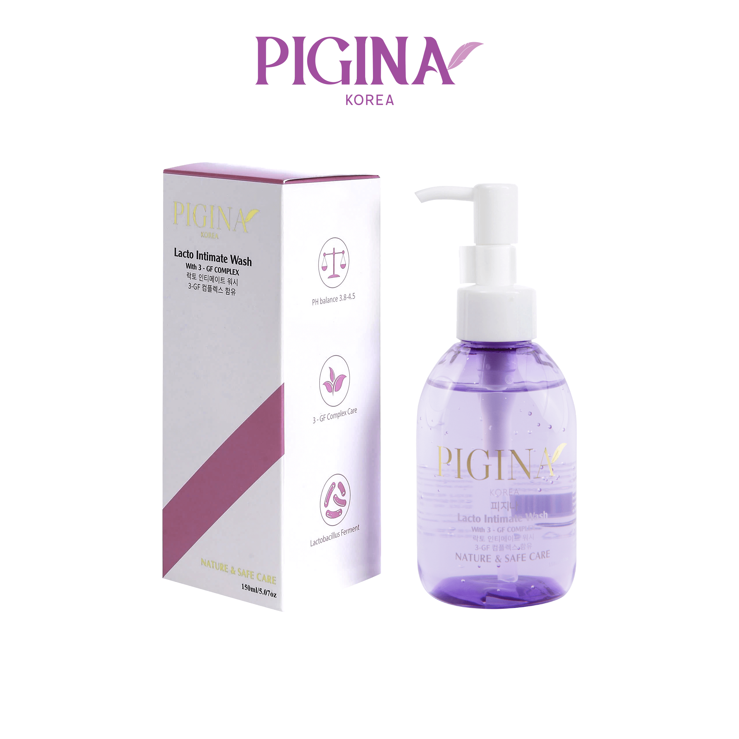 Dung dịch vệ sinh phụ nữ Pigina 150ml - Pigina Lacto Intimate Wash