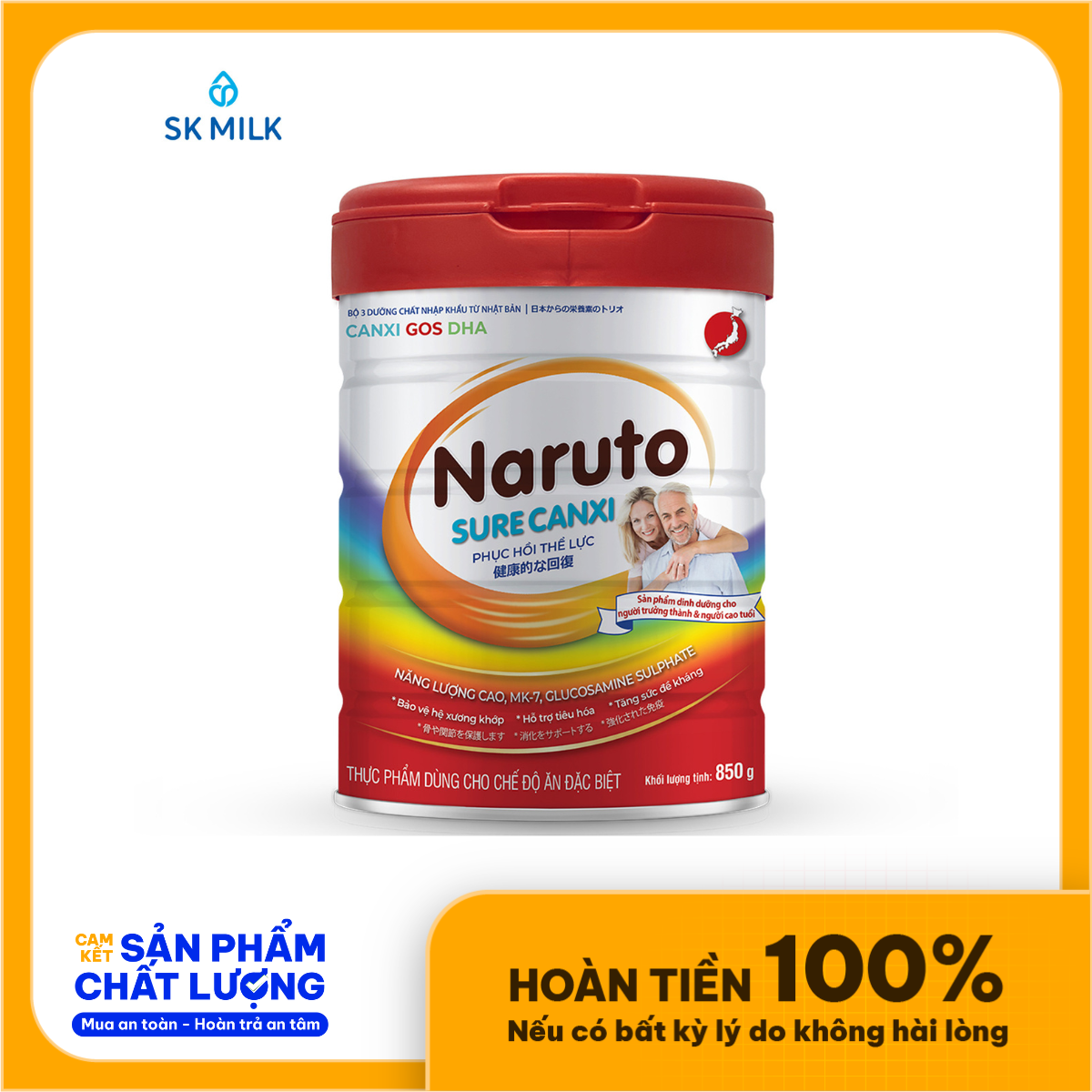 Thực phẩm dùng cho chế độ ăn đặc biệt Naruto Sure Canxi-duoc-ban-tai-Siêu Thị Ánh Nguyệt