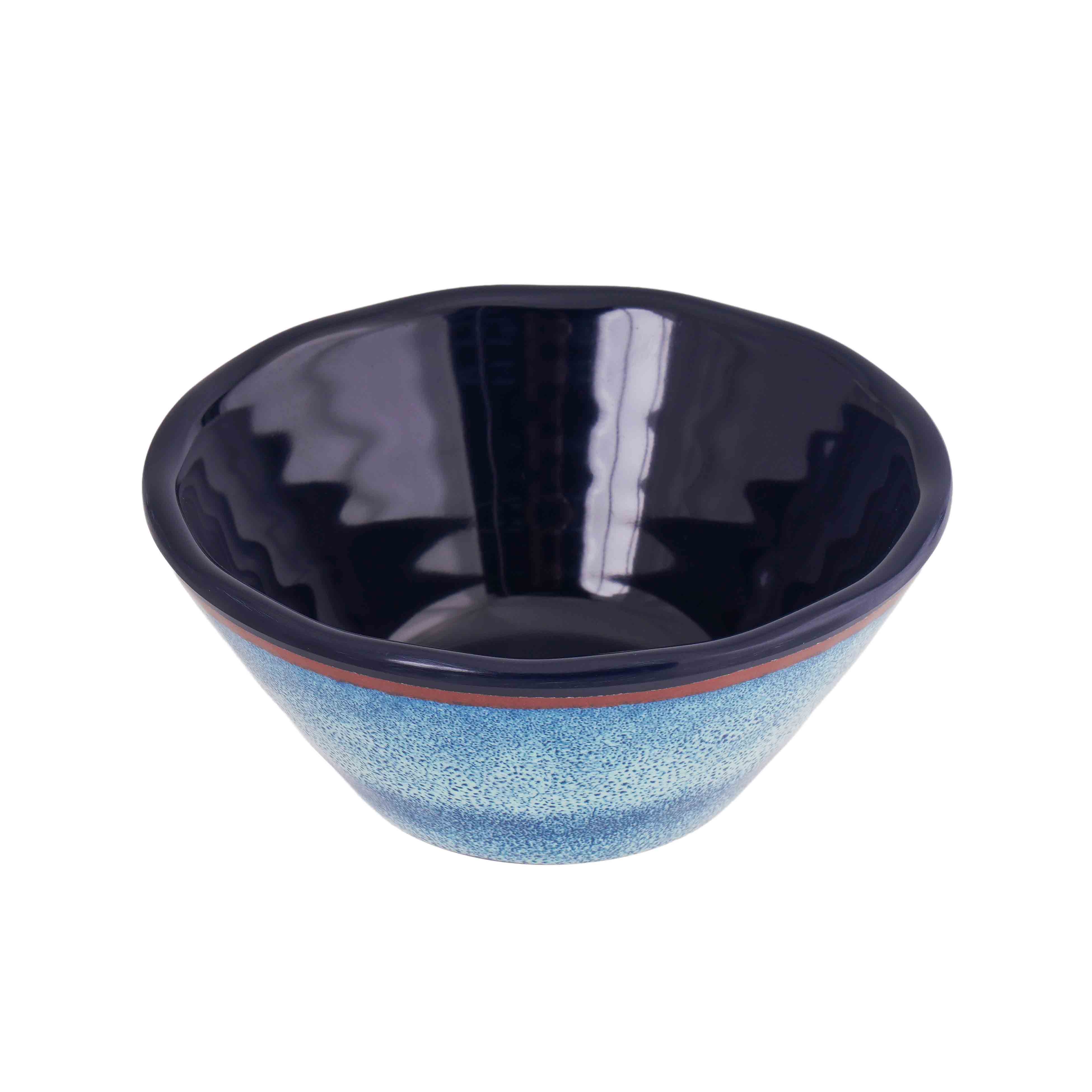 Tô Mela xanh loang lòng đen viền sóng Size 205x205x70_378559_KMB445