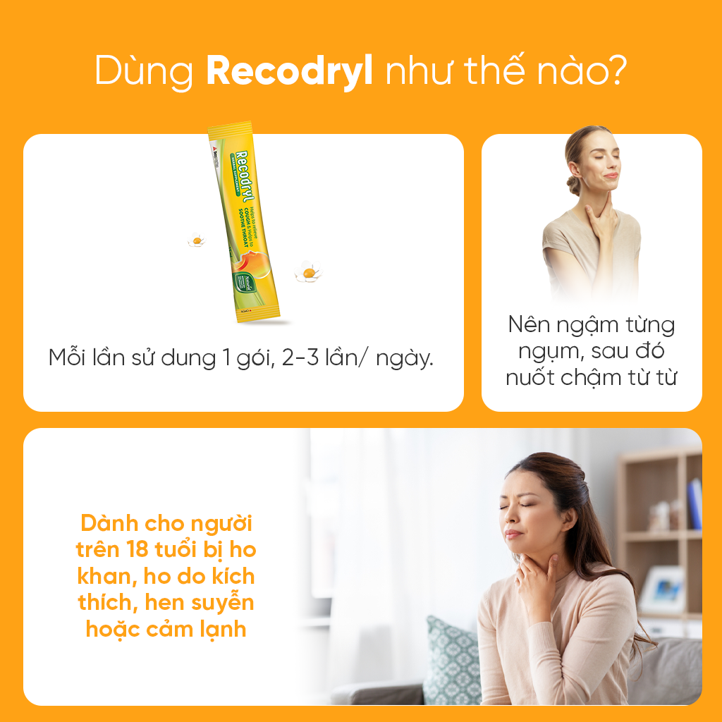 Combo 3 hộp Siro ho thảo dược RECODRYL