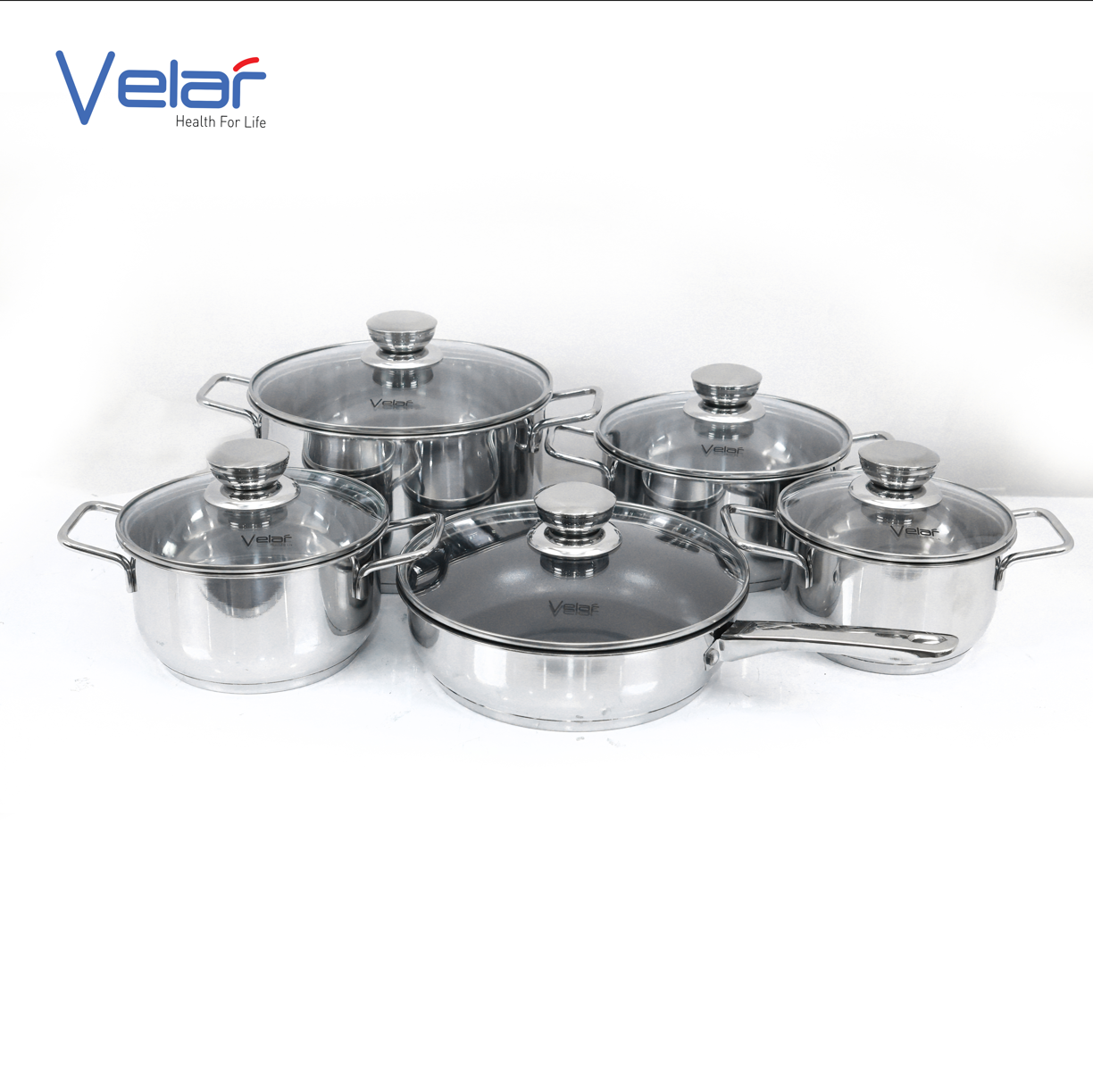 Bộ Nồi Chảo INOX 5 Món VELAR VR - P005S304 - Phân phối chính hãng