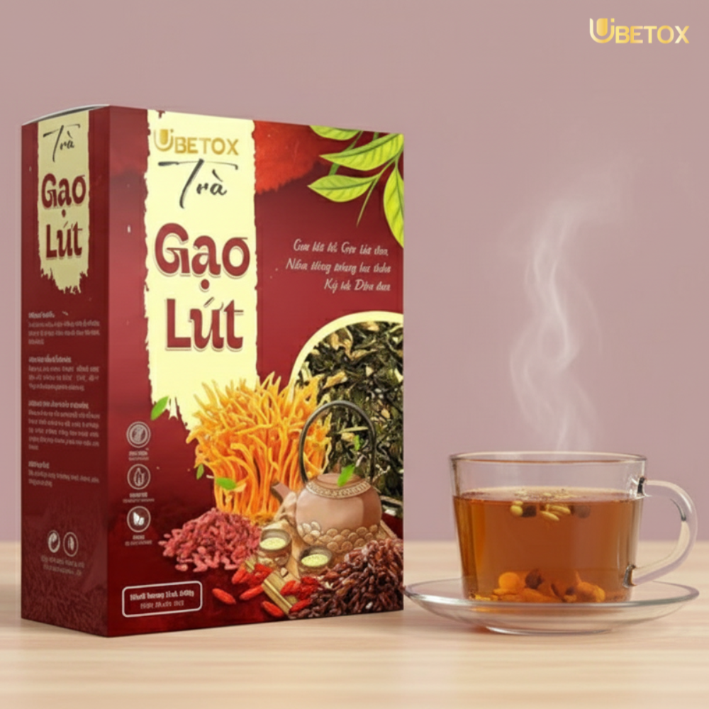 Trà Gạo Lứt (Kỷ tử đông trùng) - Hộp giấy, 20 túi lọc x 10gr