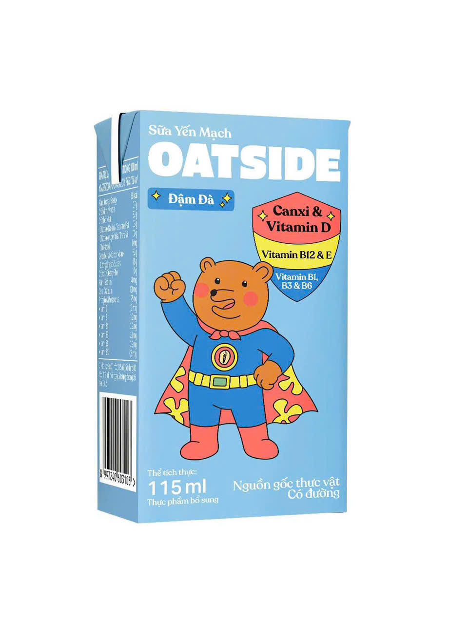 [HSD: 09/2026] Sữa yến mạch OATSIDE vị Đậm Đà Deluxe Thùng 40 Hộp 115ml
