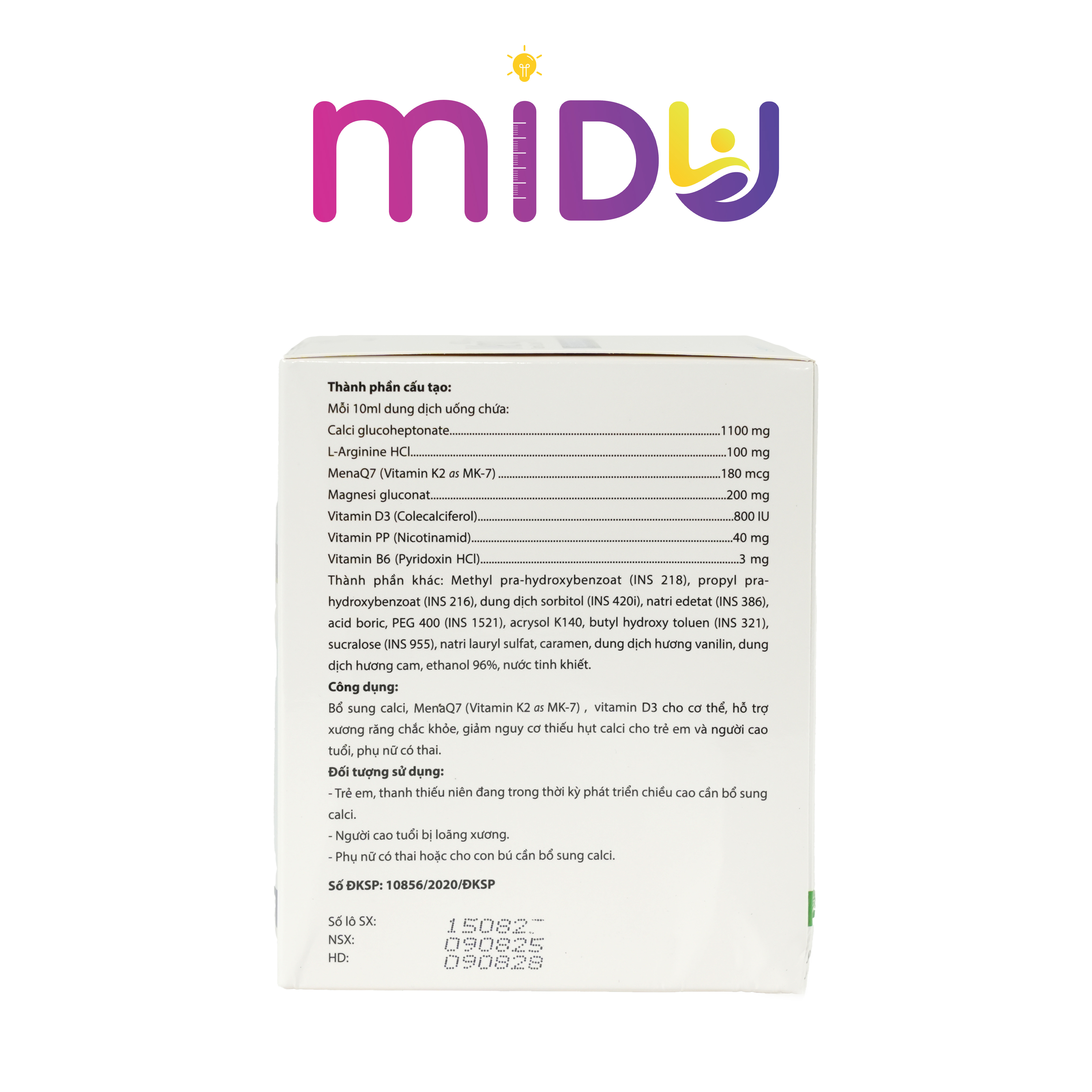 Thực phẩm bảo vệ sức khỏe: Midu MenaQ7 180mcg