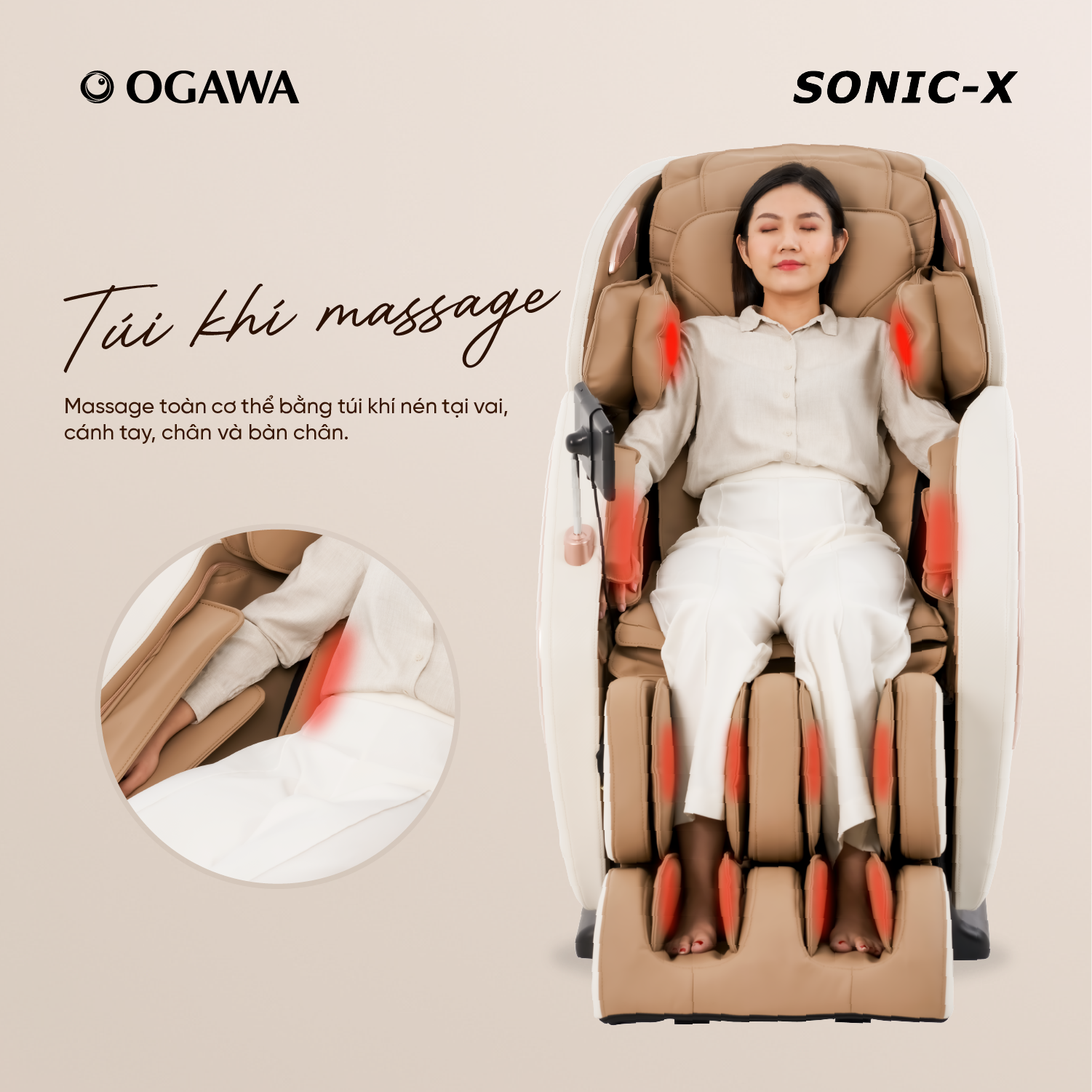 Ghế Massage Smart Sonic X, hiệu Ogawa (OG-5572)-OGAWA Sonic X Massage Chair (OG-5572) - 8