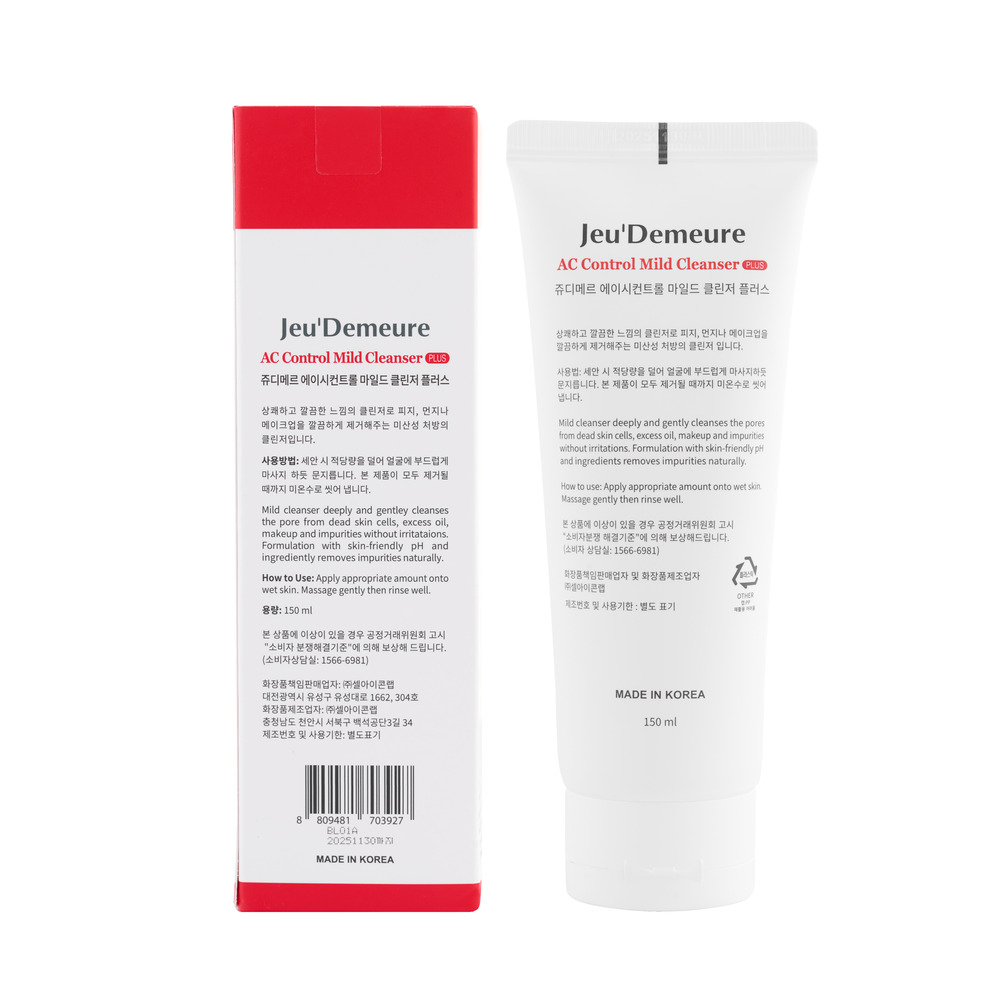 Sữa rửa mặt thải độc, giảm mụn Jeu’Demeure, AC Control (tuýp 150ml)