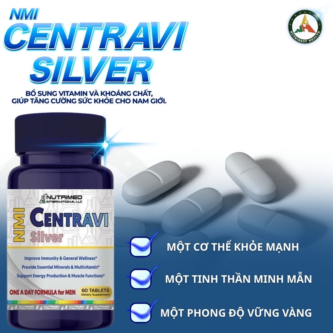 Thực phẩm bảo vệ sức khỏe NMI Centravi Silver (60 viên)