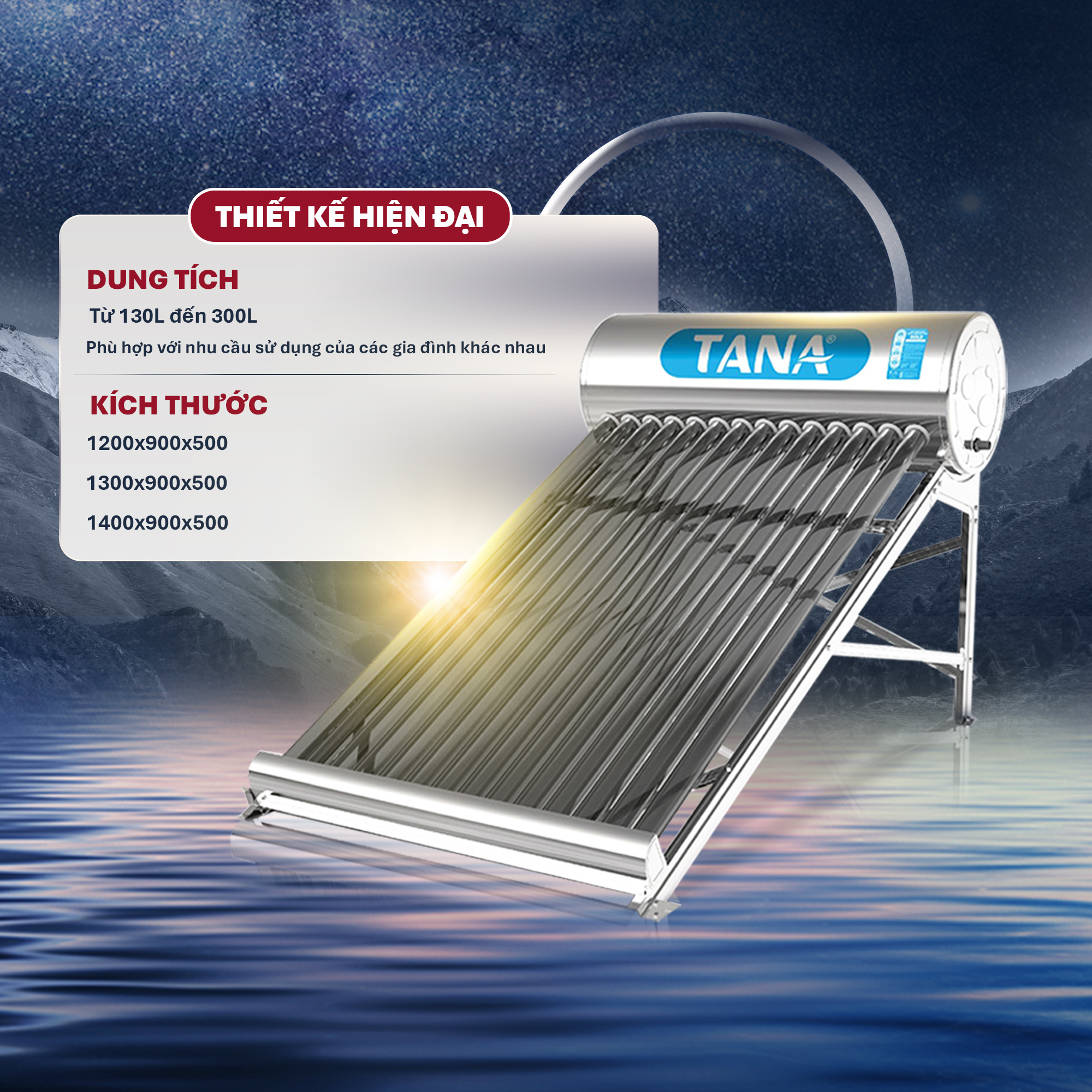 Máy nước nóng năng lượng mặt trời TA-GO 140L –  (Phân phối từ khu vực Bình Định trở ra phía Bắc) - 2