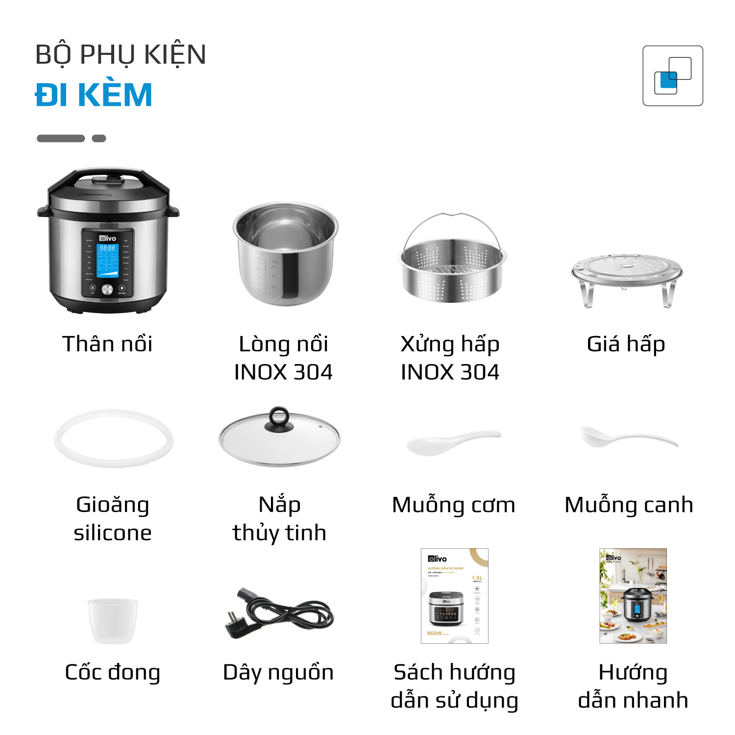Nồi áp suất điện đa năng Olivo PC680