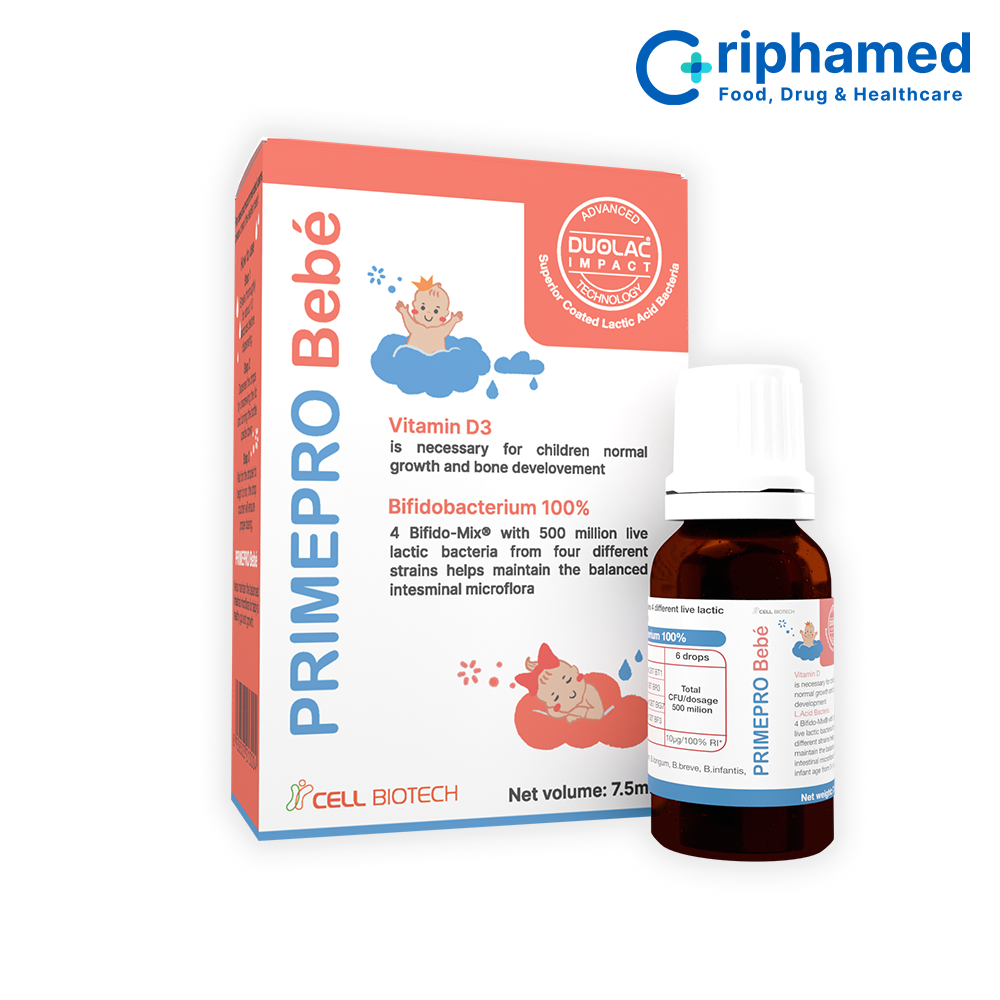 Men vi sinh PrimePro Bebé - Hỗ trợ phát triển toàn diện (Lọ 7,5ml)