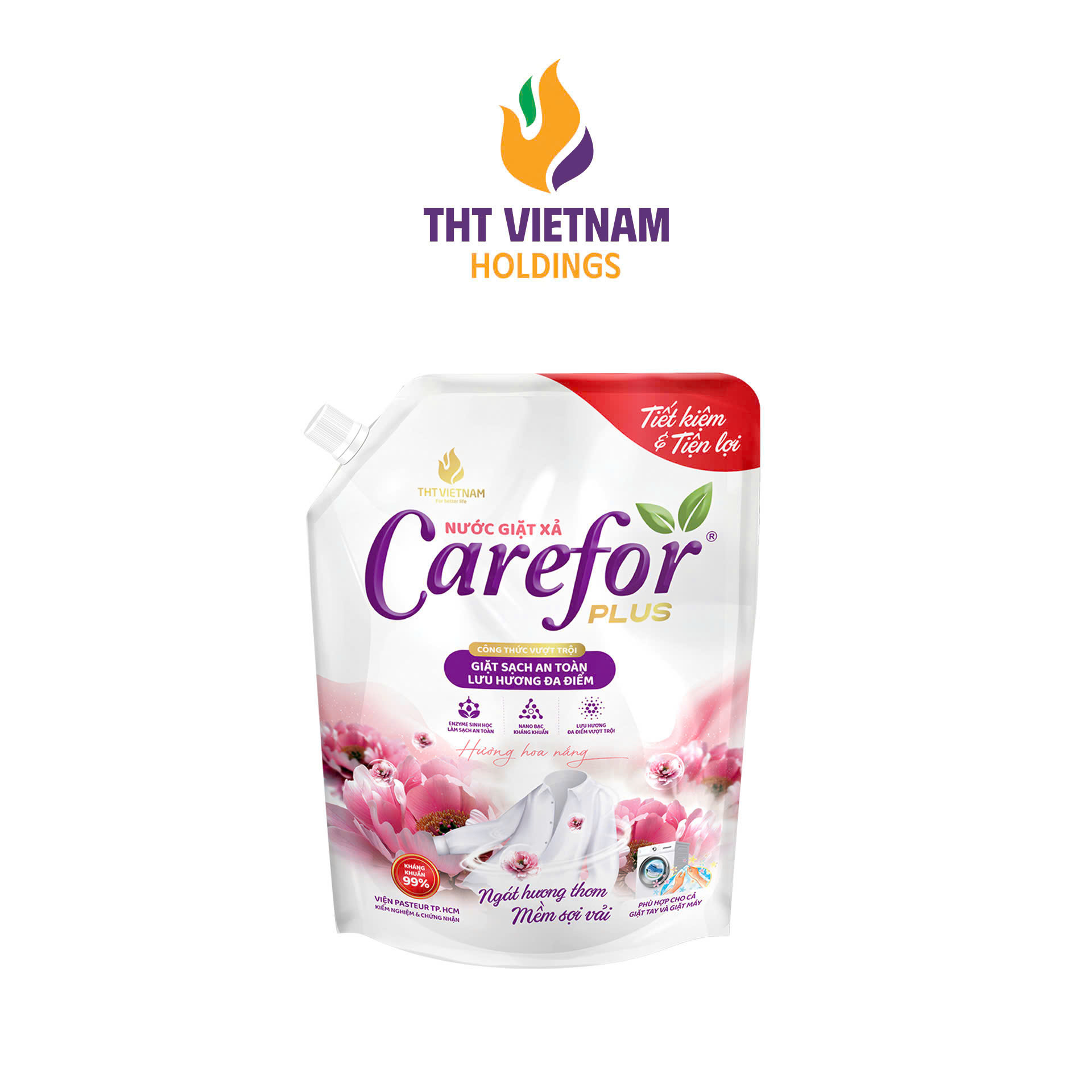 Nước giặt xả CAREFOR Plus - Hương hoa nắng 2000ml - Phân phối chính hãng