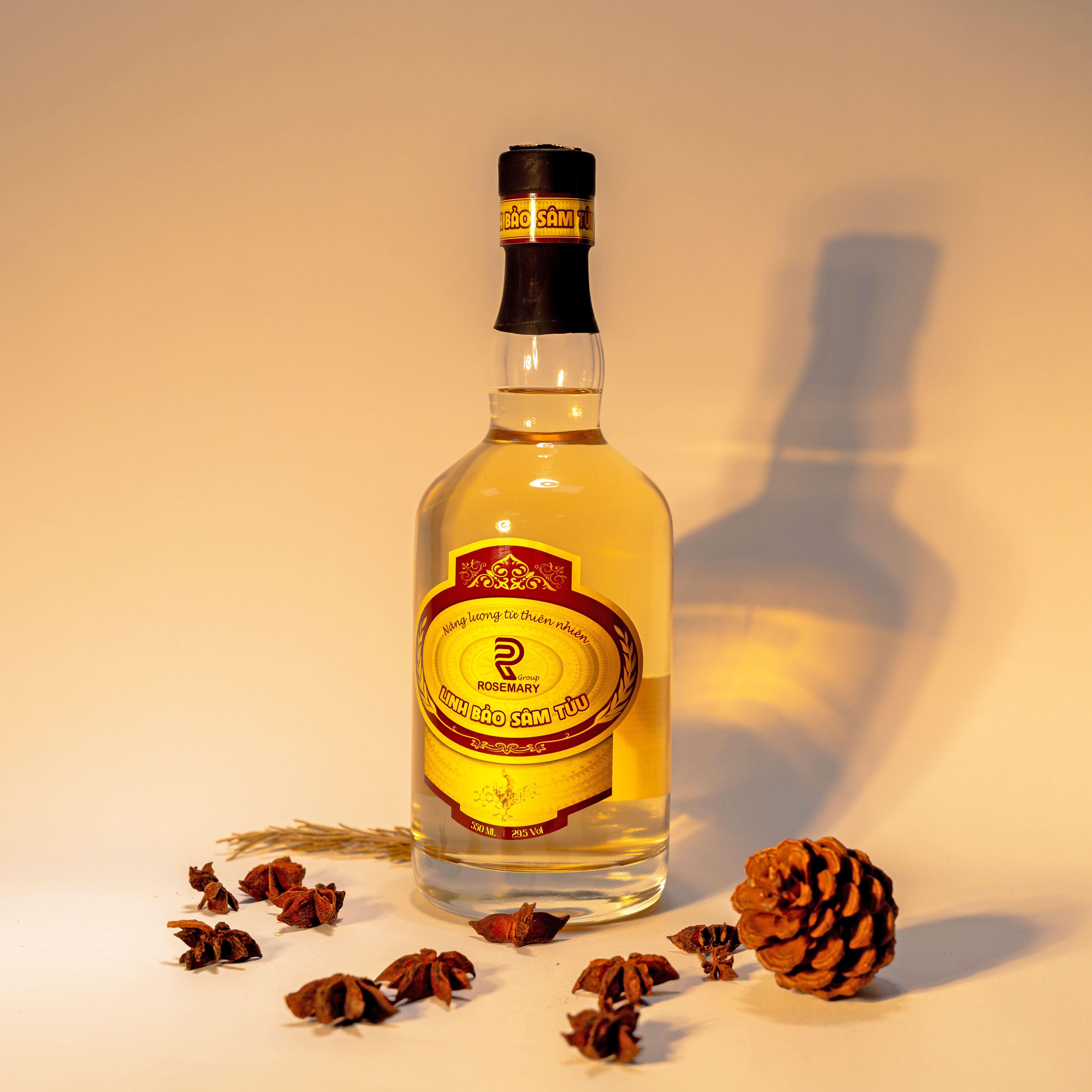 Rượu sâm LINH BẢO SÂM TỬU (chai 550ml) - Phân phối chính hãng
