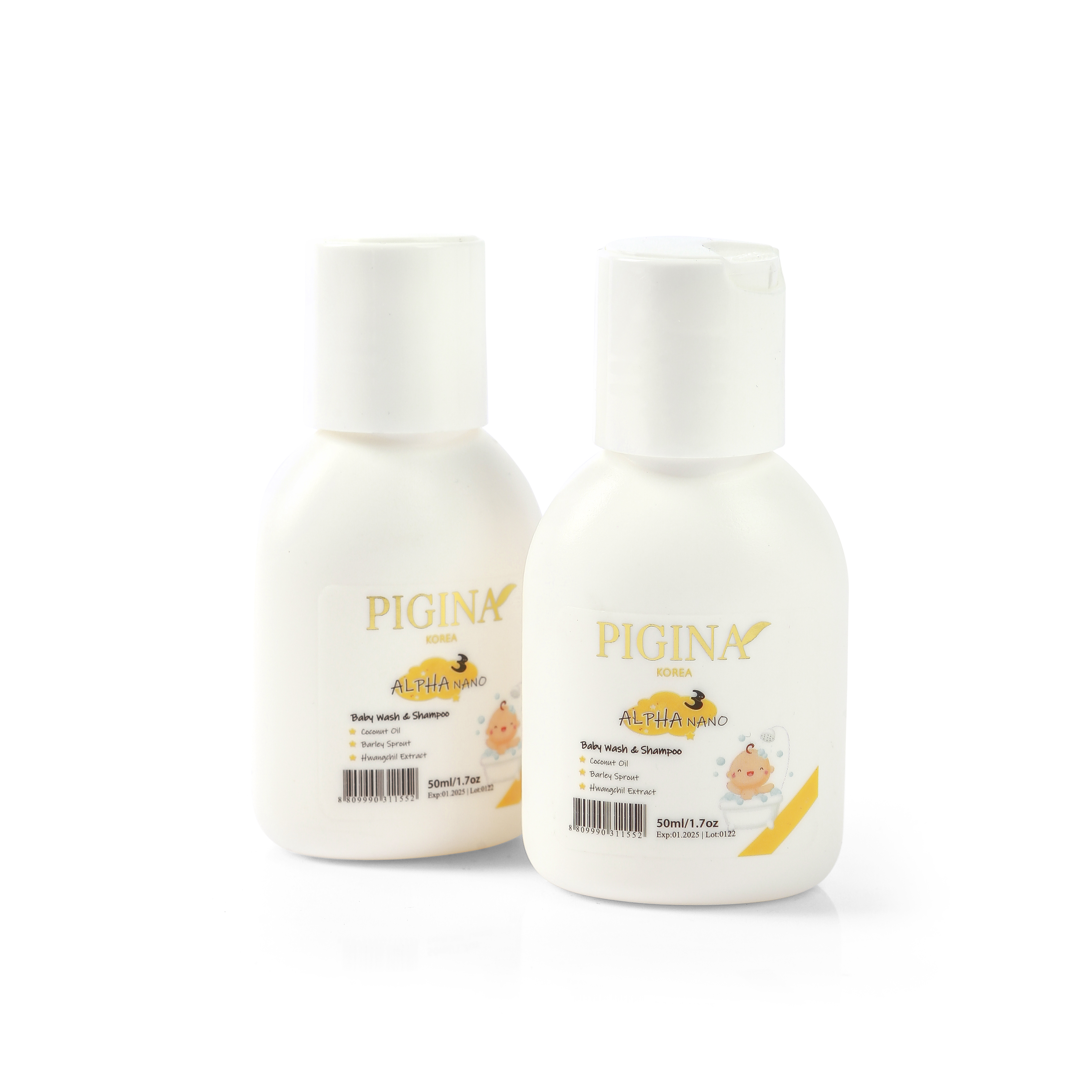 Combo 3 chai Sữa tắm gội toàn thân cho bé Pigina 50ml-duoc-ban-tai-Khoa Global group