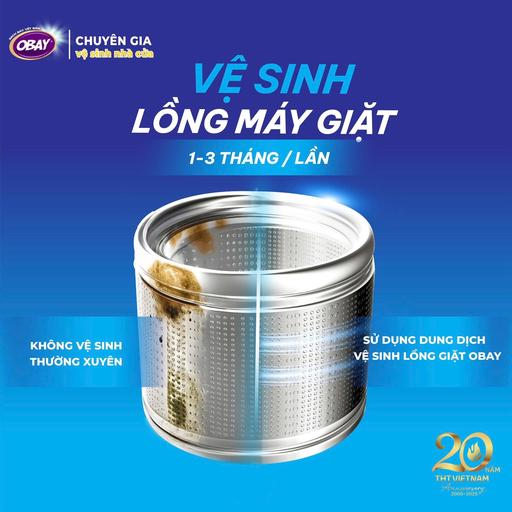 Dung dịch vệ sinh lồng máy giặt OBAY 1L