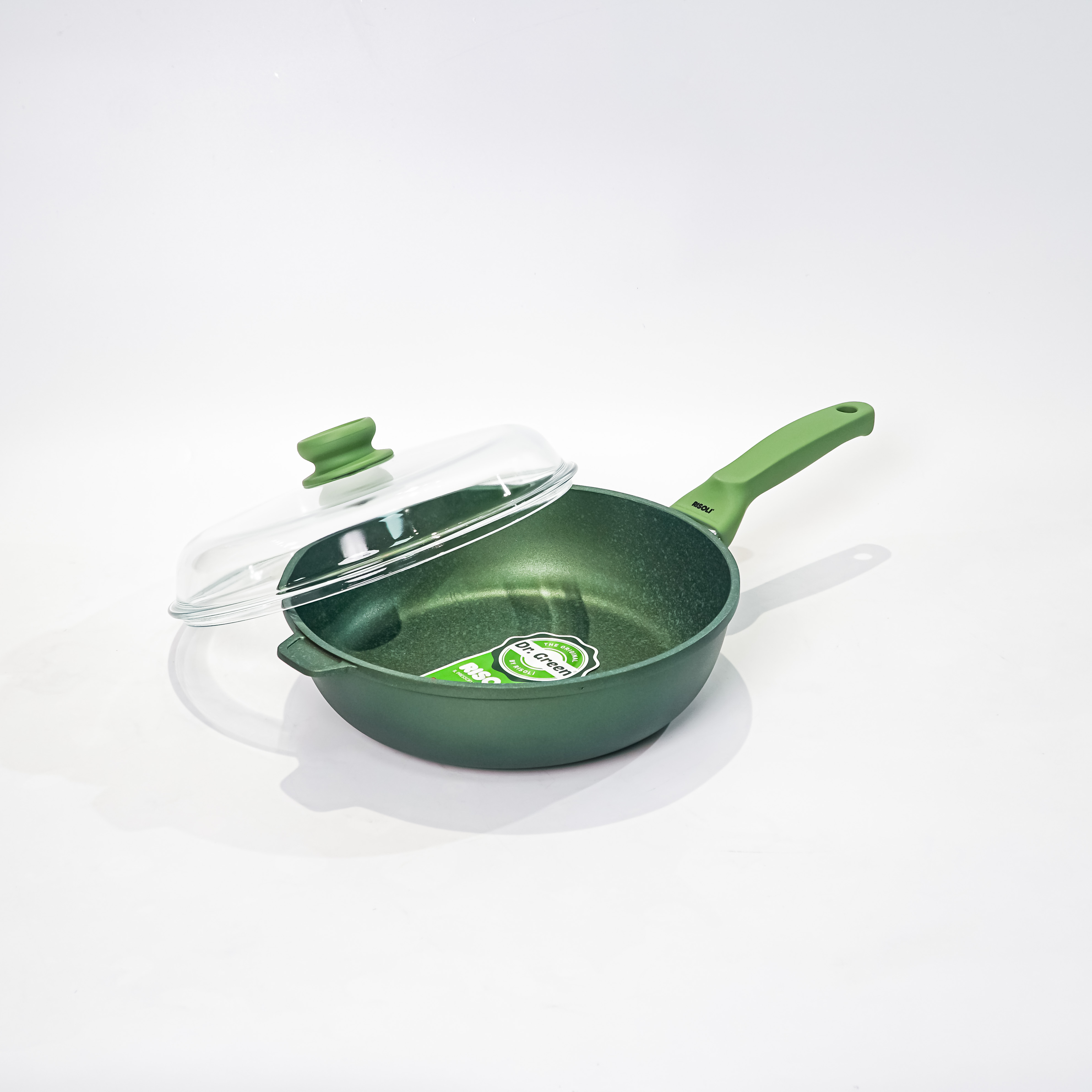 CHẢO CAO CẤP RISOLI CÓ NẮP ĐÁY TỪ DR.GREEN - Model: Risoli-00105DRIN/28