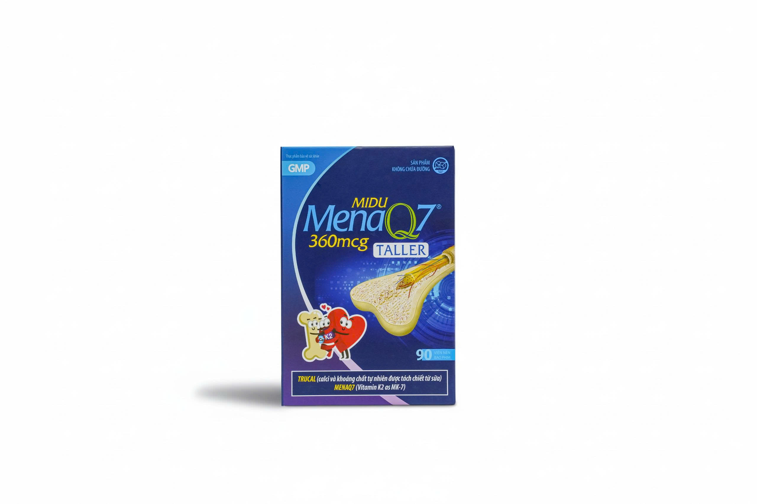 Midu MenaQ7 360mcg - Hỗ trợ chắc khỏe xương và phát triển chiều cao cho trẻ dậy thì với Trucal và Vitamin K2 hàm lượng cao (hộp 90 viên) - 4