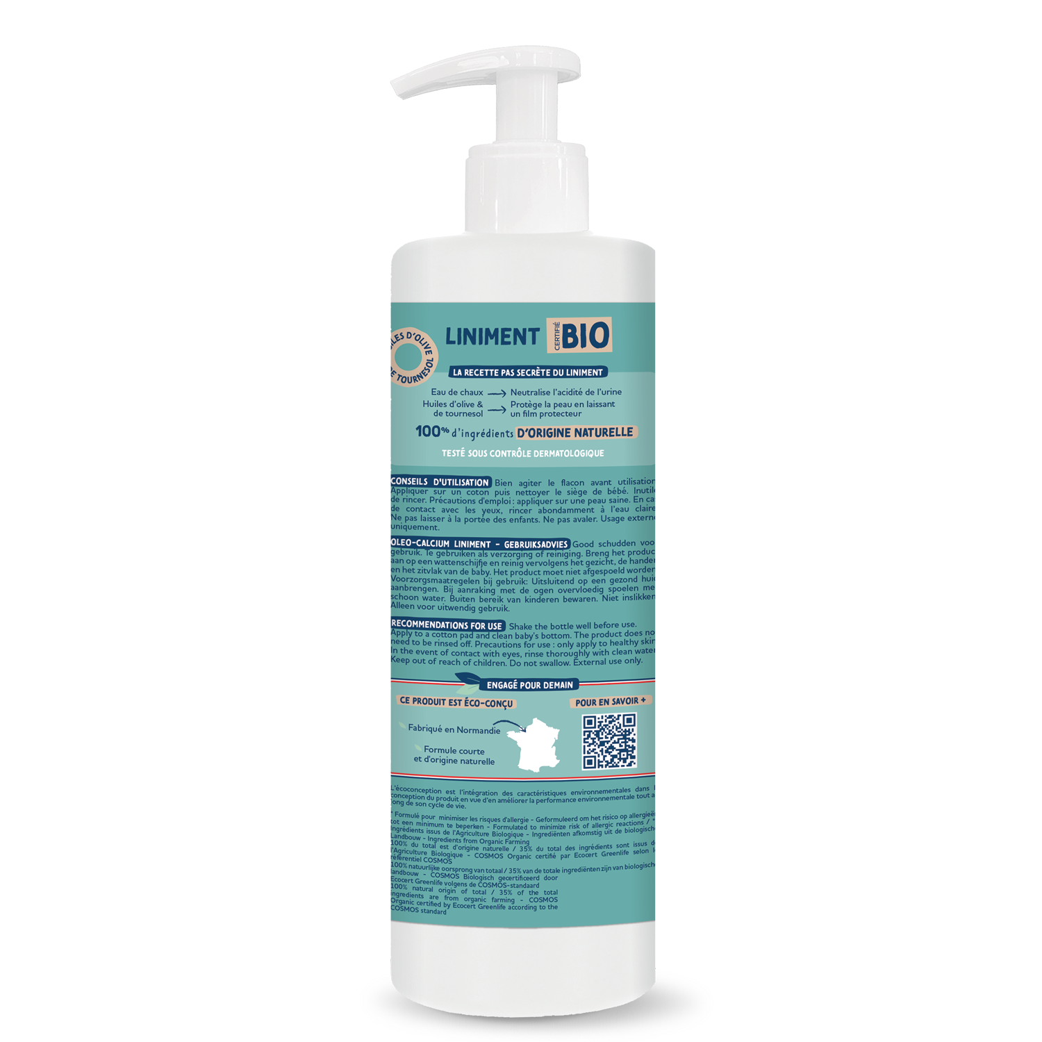 Liniment dung dịch vệ sinh chống hăm tã hữu cơ cho bé Dodie 400ml - 2