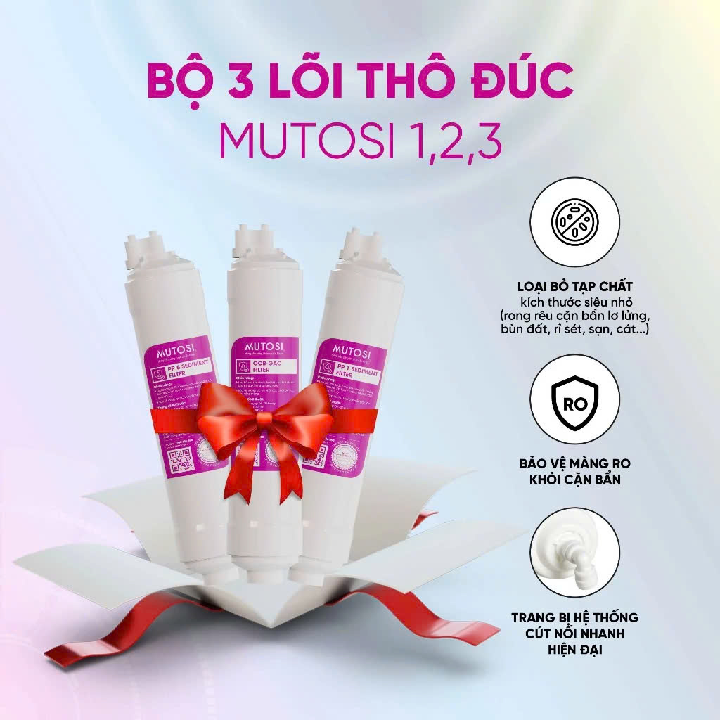 Trọn bộ 3 lõi lọc thô đấu nhanh & 6 lõi chức năng MQ-PROMAX
