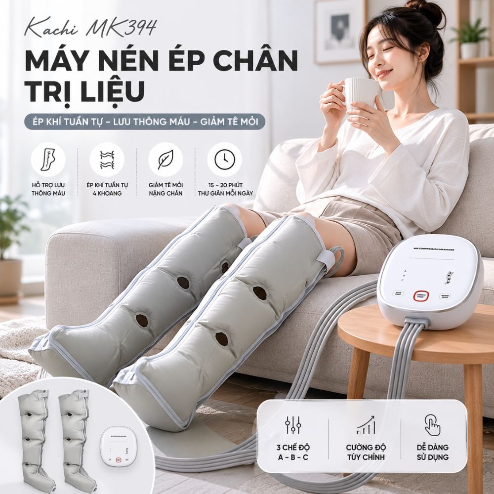 Máy nén ép trị liệu suy giãn tĩnh mạch Kachi MK394 - Phân phối chính hãng