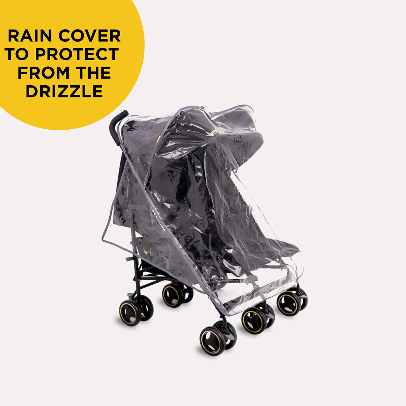Xe đẩy Đôi Jovikids Ezra cho bé 0-6 tuổi, từ 0-22kg (màu đen) - 4