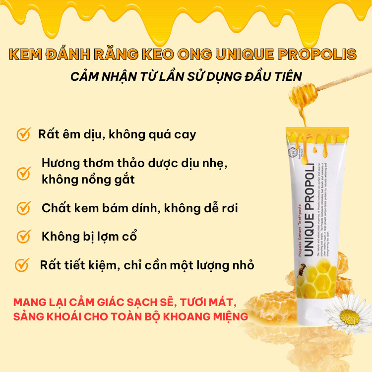 Kem đánh răng keo ong Unique Propolis