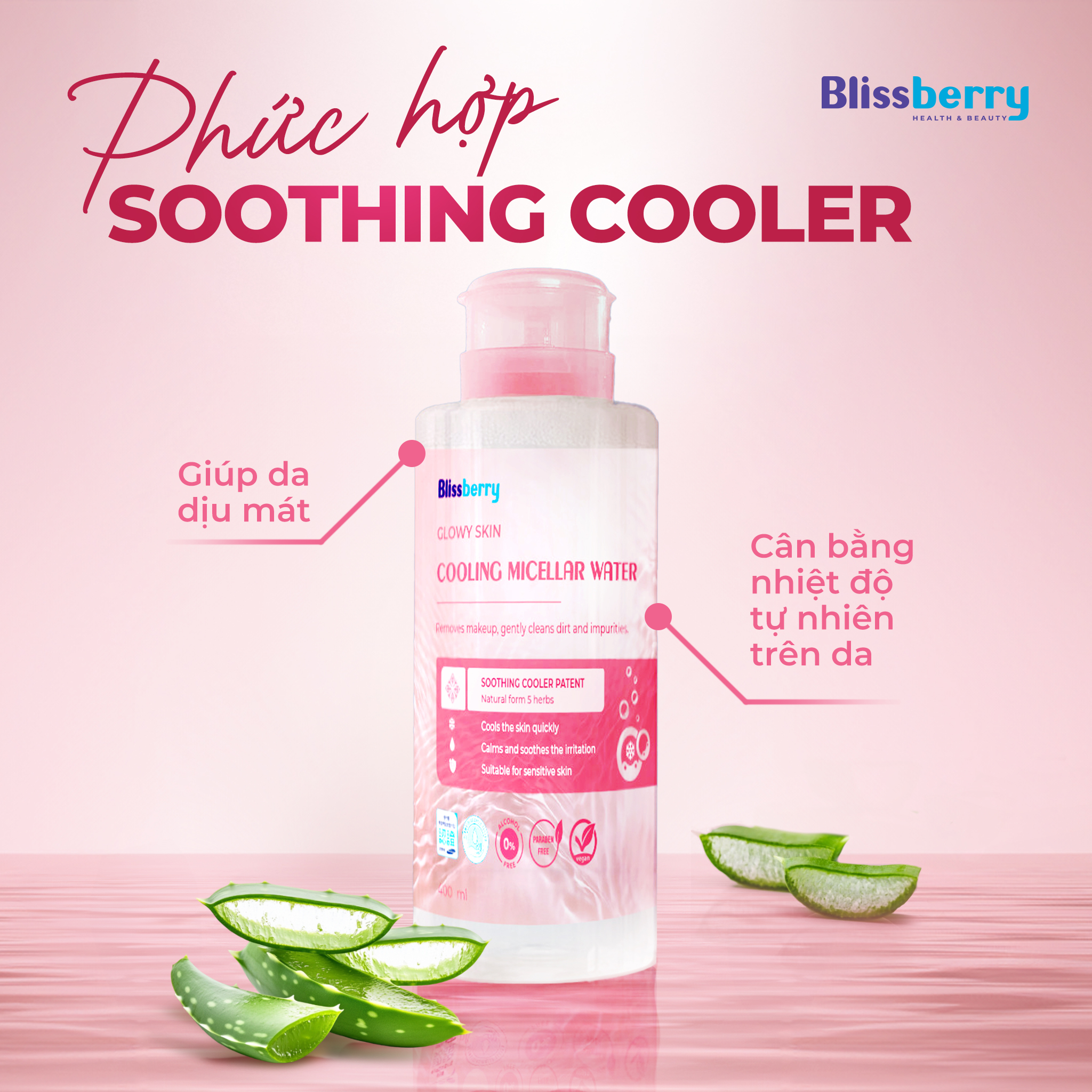 Nước tẩy trang sạch sâu & dịu nhẹ Blissberry 200ml