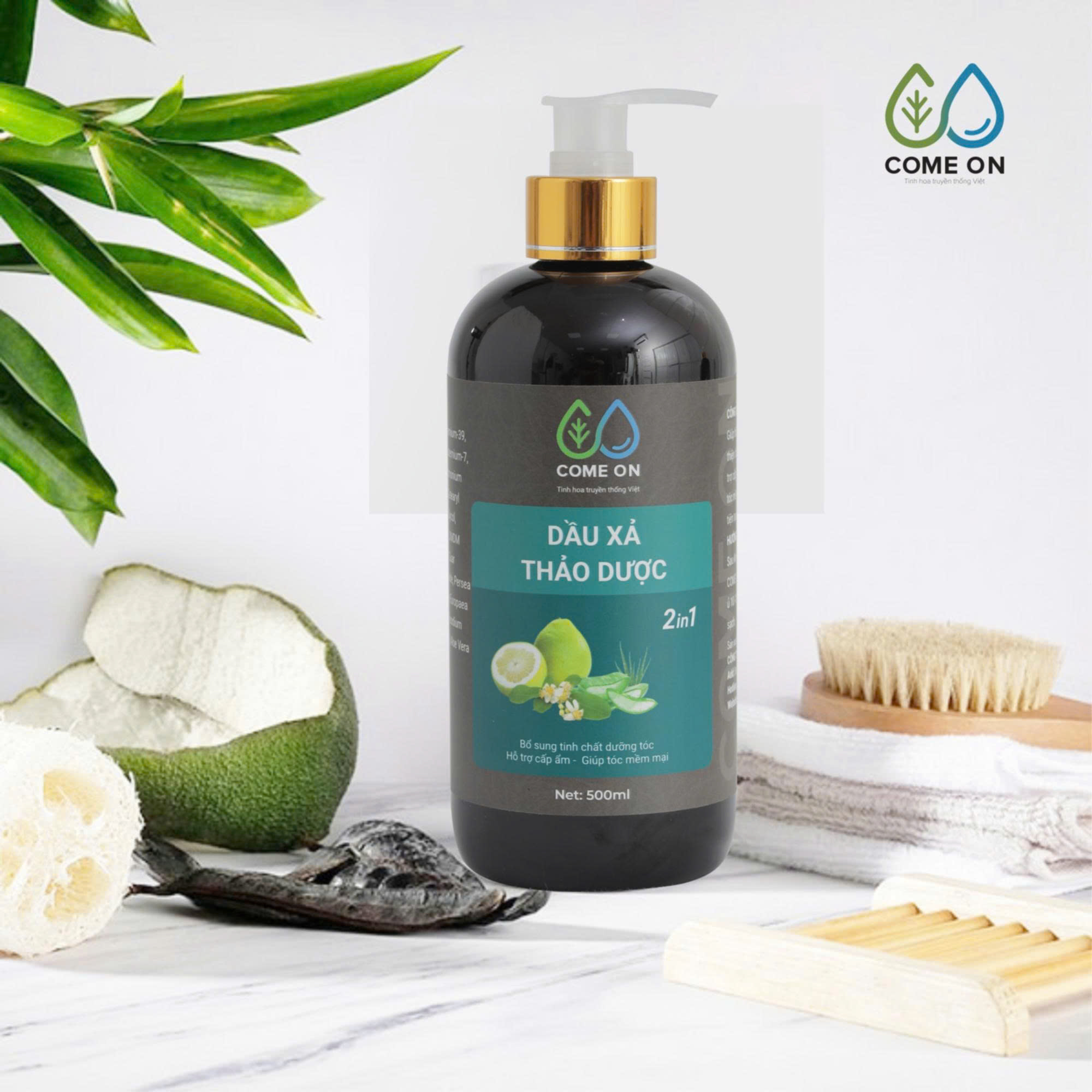 Dầu xả thảo dược 2IN1 COME ON hỗ trợ cấp ẩm, giúp tóc mềm mại 500ml - 10