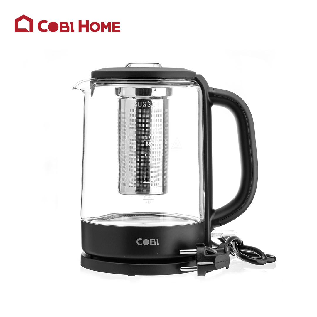 Bình đun nước điện thủy tinh COBI màu đen 1.5L_CB-GK-1601-B_341713