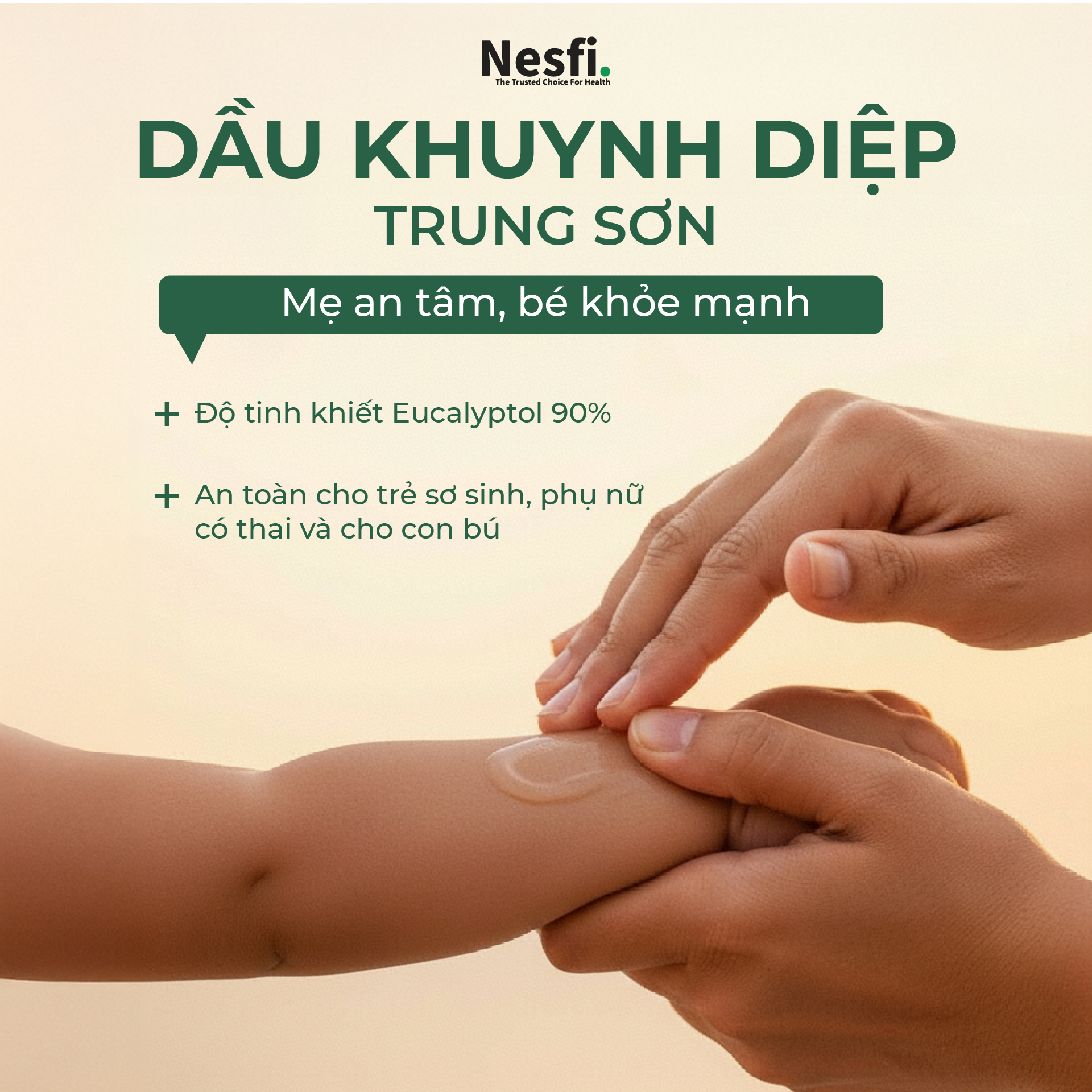 Dầu khuynh diệp Trung Sơn chai 30ml (Hỗ trợ giảm cảm cúm, sổ mũi, đau đầu, côn trùng cắn, buồn nôn)