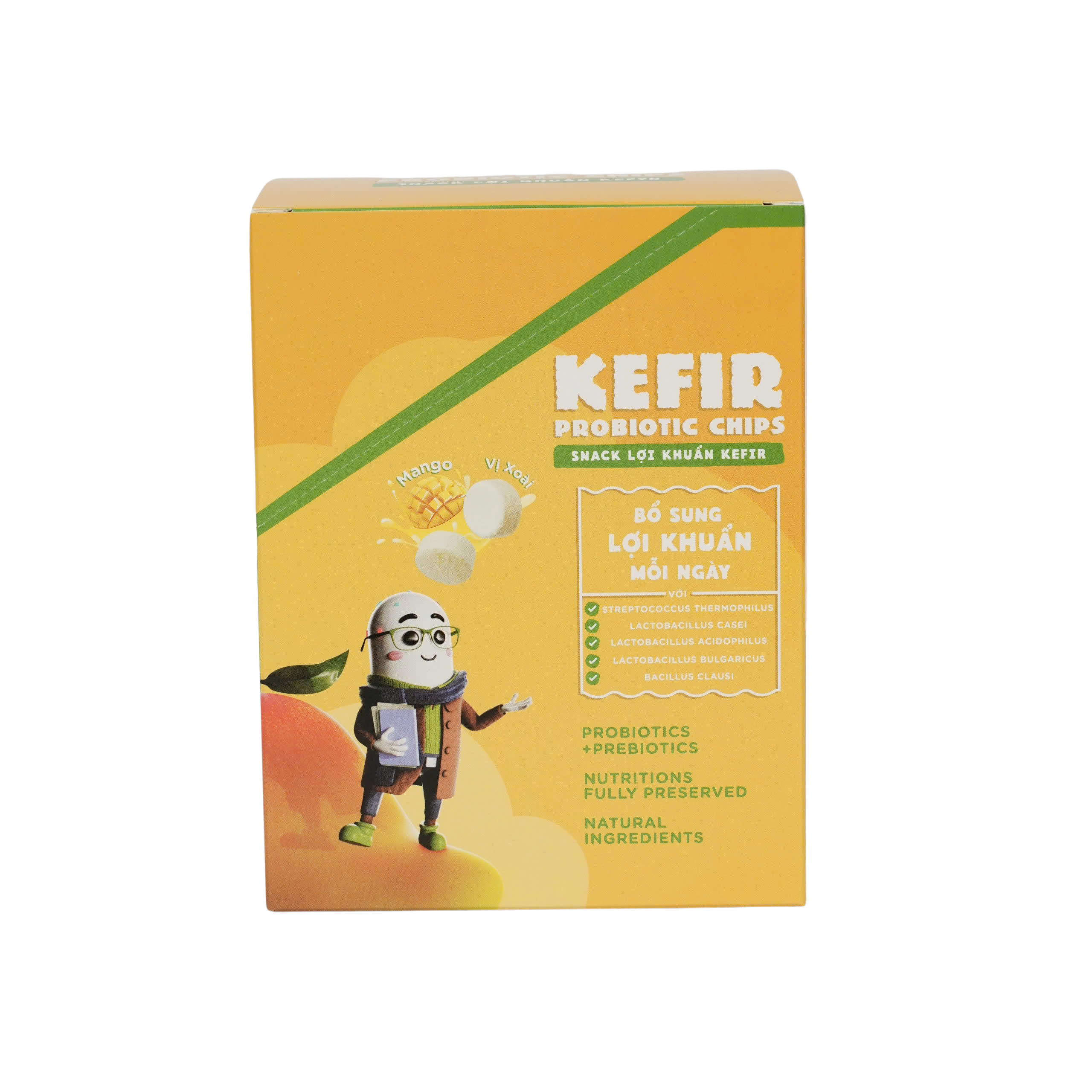 Hộp Snack Lợi Khuẩn Kefir Vị Xoài (5 gói) - Phân phối chính hãng