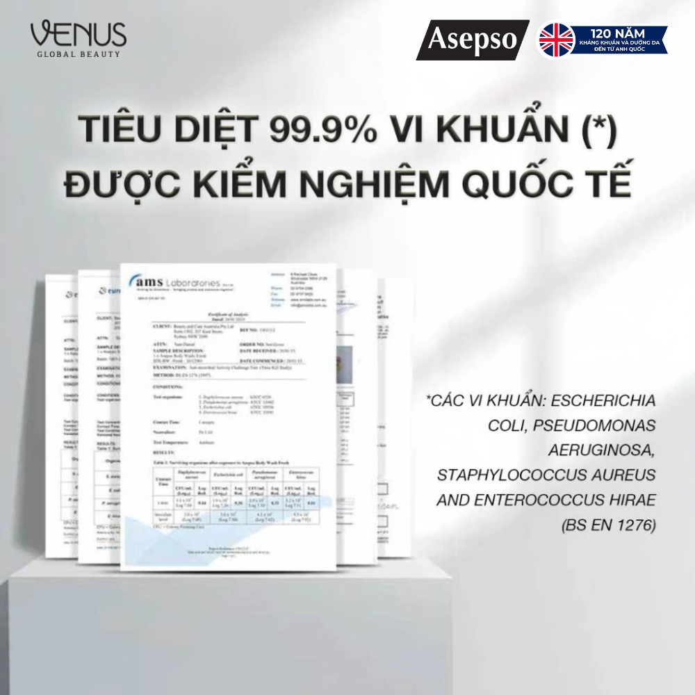 Sữa tắm kháng khuẩn ASEPSO sạch sâu cấp ẩm Chiết Xuất Nha Đam 1000 ml