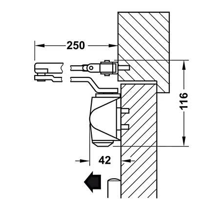 Thiết bị đóng tự động lắp nổi Hafele - DCL110 (Không có chức năng giữ cửa) 931.84.229