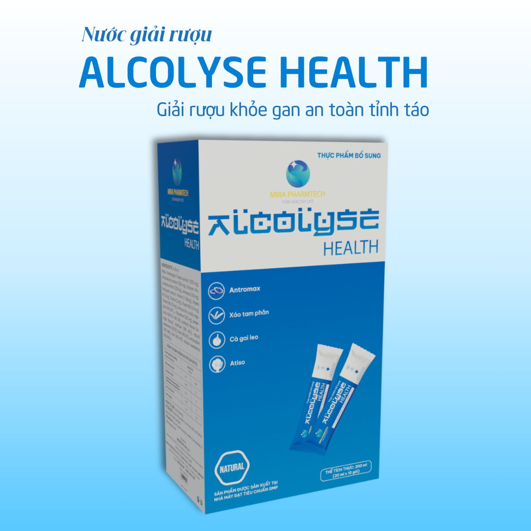 Nước uống giải rượu Alcolyse - Hỗ trợ giải độc gan, giảm tác hại do rượu (200ml) - Phân phối chính hãng