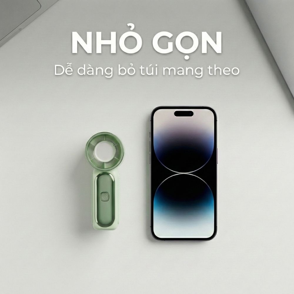 Quạt Cầm Tay Kachi MK441 - Pin Khủng 3000mAh, Màn Hình LED Hiển Thị, 6 Cấp Độ Gió (Bảo Hành 18 Tháng)
