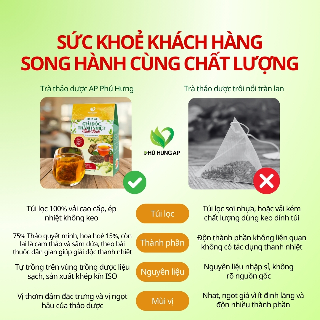 Trà Giải Độc Thanh Nhiệt Thái Bình 125gram ( Túi lọc)