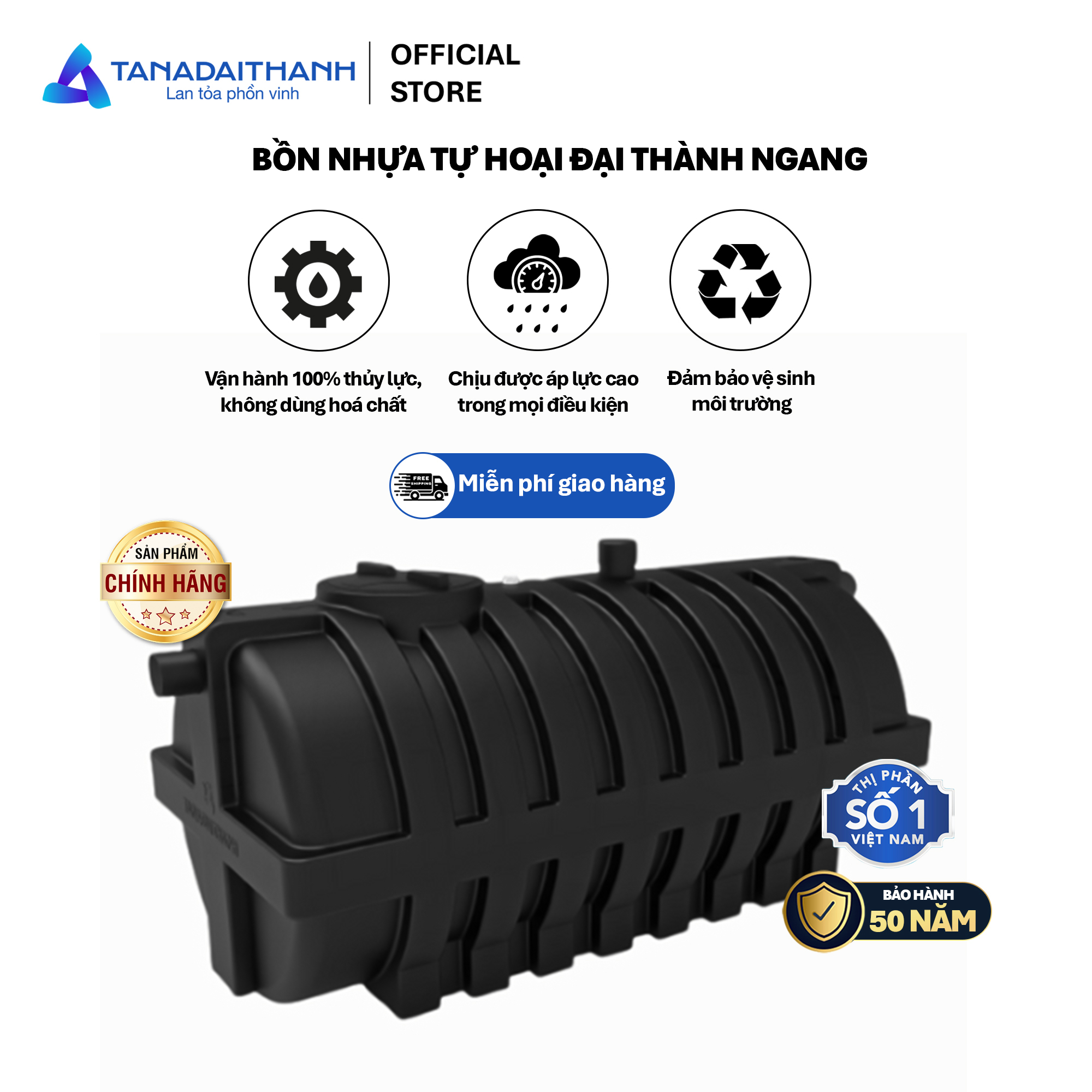 Bồn nhựa tự hoại Đại Thành 1.700N - CHỈ BÁN TẠI KHU VỰC MIỀN BẮC - 3