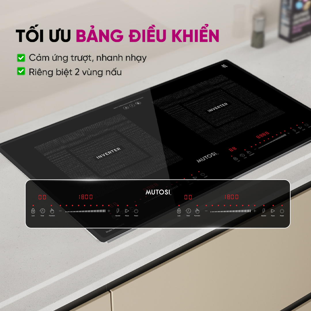 Bếp từ đôi Malaysia Mutosi MI-268KB